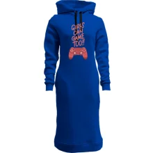 Худи платье Girls can Game Too!