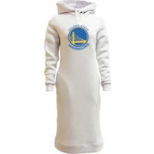 Худі сукня з кольоровим логотипом Golden State Warriors