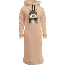 Худи платье Кот с сердечком