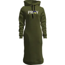 Худі сукня Pray for Ukraine - (Вишивка)