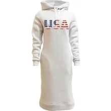 Худи платье с надписью "USA"