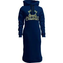 Худи платье с рогами "Merry Christmas!"