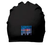 Хлопковая шапка SUNSET с закатом внутри букв
