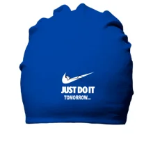 Бавовняна шапка з написом Just do it Tomorrow