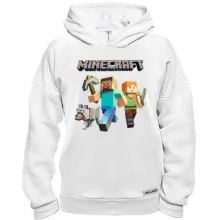 Худи BASE со Стивом, Алекс и волком из Minecraft