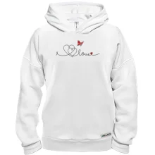 Худі BASE з написом Love з метеликом