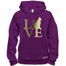 Худи BASE с надписью "Love Cat"