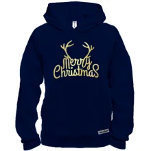 Худи BASE с рогами "Merry Christmas!"