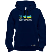 Толстовка Peace and love Ukraine (Вышивка)