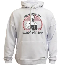 Худи без начеса Come with me if you want to lift - Шварценеггер