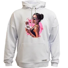 Худи без начеса Девушка с восточной едой