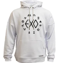 Худи без начеса EXO с иконками