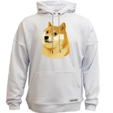 Худи без начеса с мэмом wow doge