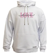 Худи без начеса с надписью Love Love (Вышивка)