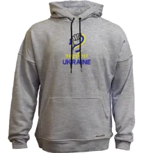 Худи без начеса с вышивкой Support Ukraine (Вышивка)