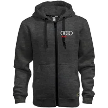 Чоловіча толстовка на блискавці з вишитим логотипом Audi