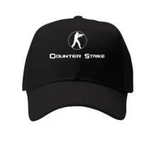 Кепка з білим логотипом Counter Strike і силуетом бійця