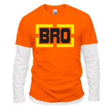 Комбинированный лонгслив BRO (рамка)
