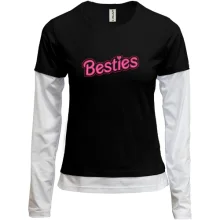Комбинированный лонгслив Besties (Вышивка)