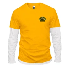 Комбинированный лонгслив Boston Bruins медведь (Вышивка)