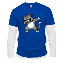 Комбинированный лонгслив Dabbing Cat