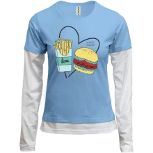 Жіночий лонгслів Комбі Love fast food