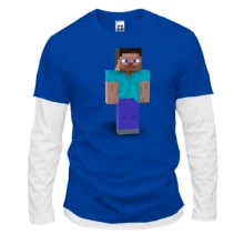Мужской лонгслив Комби Minecraft Стив (2)