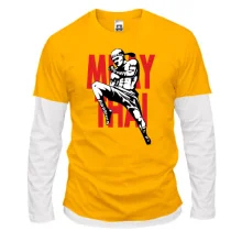 Комбинированный лонгслив Muay Thai с бойцом