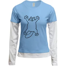 Комбинированный лонгслив Simon's cat