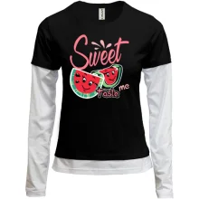 Жіночий лонгслів Комбі Sweet Кавун