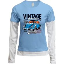 Комбинированный лонгслив Volkswagen Beetle - Vintage Race