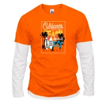 Комбинированный лонгслив "California Beach Party"