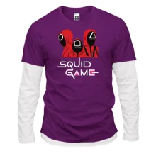 Комбинированный лонгслив "Игра в кальмара / Squid game"