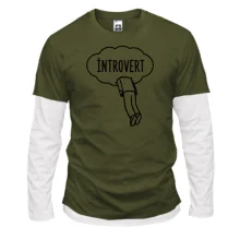 Комбинированный лонгслив "Introvert"