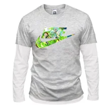 Комбинированный лонгслив "Nike X Рик и Морти"