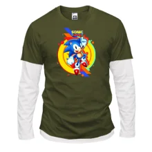 Комбинированный лонгслив "SONIC mania"