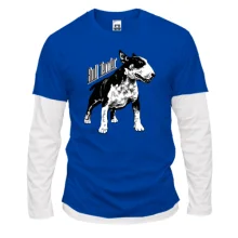 Комбинированный лонгслив с бультерьером "Bull Terrier"