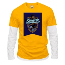 Комбинированный лонгслив с гербом Ravenclaw (Harry Potter)