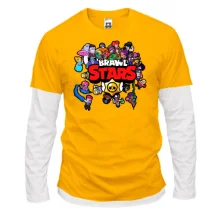 Комбинированный лонгслив с героями "Brawl Stars"