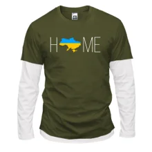 Комбинированный лонгслив с картой Украины - Home