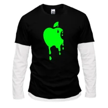 Комбинированный лонгслив с кислотным Apple