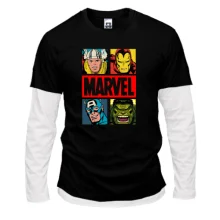 Чоловічий лонгслів Комбі з обкладинкою "Marvel"