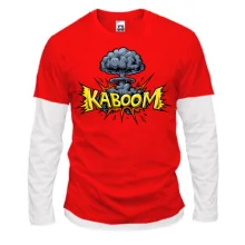 Комбинированный лонгслив с сердцем "Kaboom"
