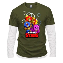 Комбинированный лонгслив з ведмедиками (Brawl Stars)