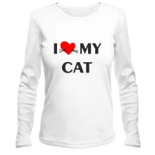 Лонгслив I love my cat