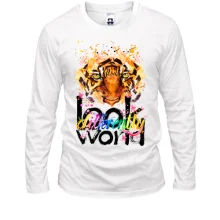 Чоловічий лонгслів Look at the world differently з тигром