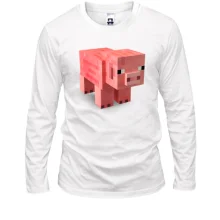 Чоловічий лонгслів Minecraft Pig