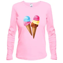 Жіночий лонгслів Sweet Ice Cream
