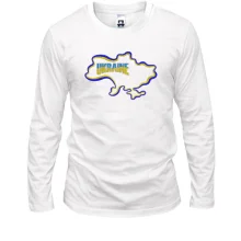 Чоловічий лонгслів Ukraine з мапою (Вишивка)