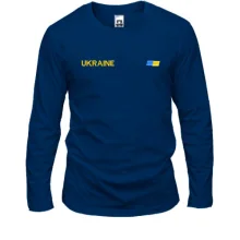 Лонгслив Ukraine с мини флагом на груди (Вышивка)